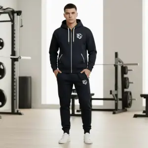 Gym wear Zip Hoodie Full Tracksuit Set
